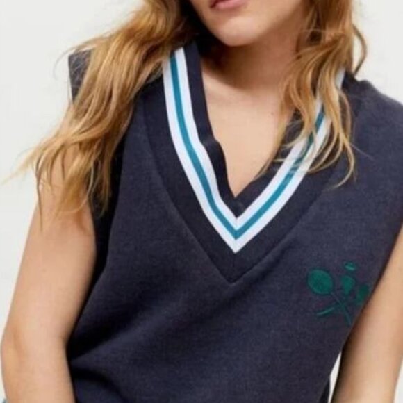 UO Badminton Sweatshirt Vest Women's Size Small - Picture 2 of 6